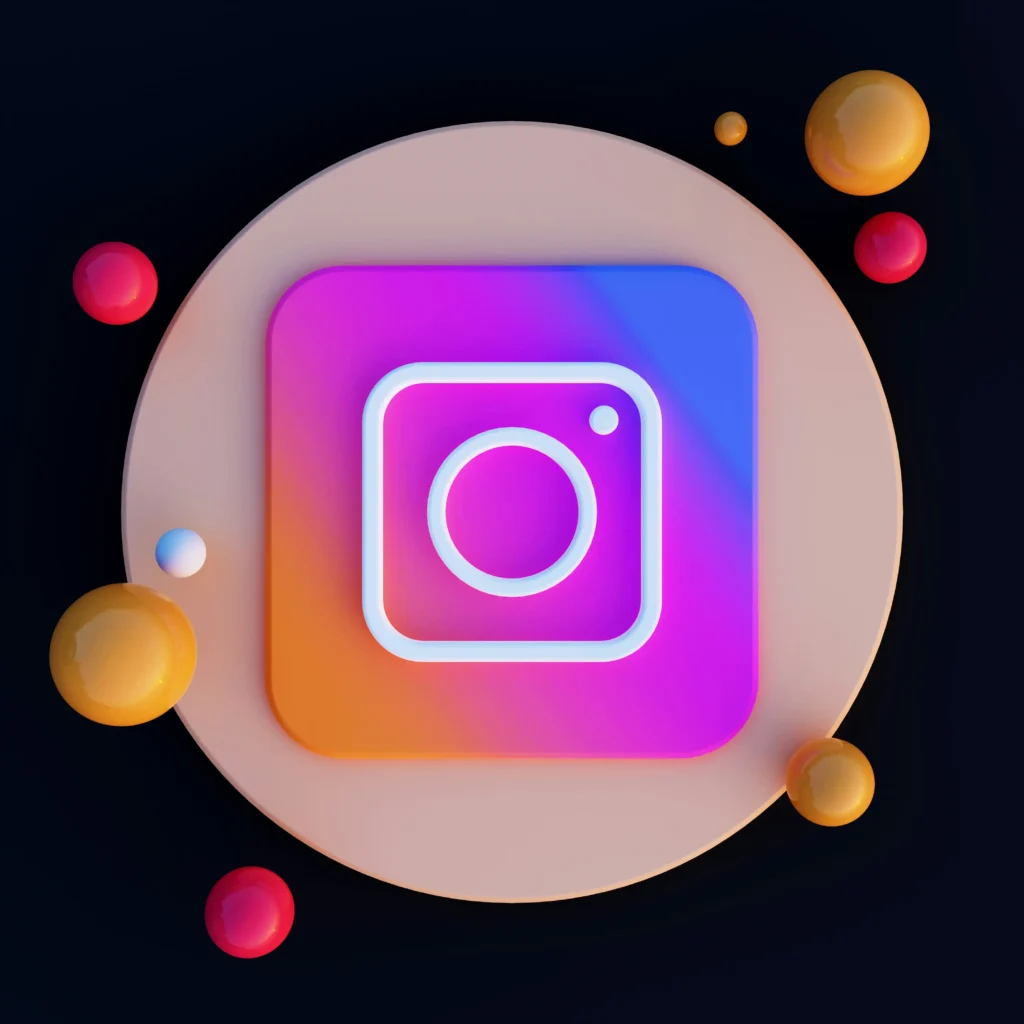 instagram logo in a digital marketer's lap