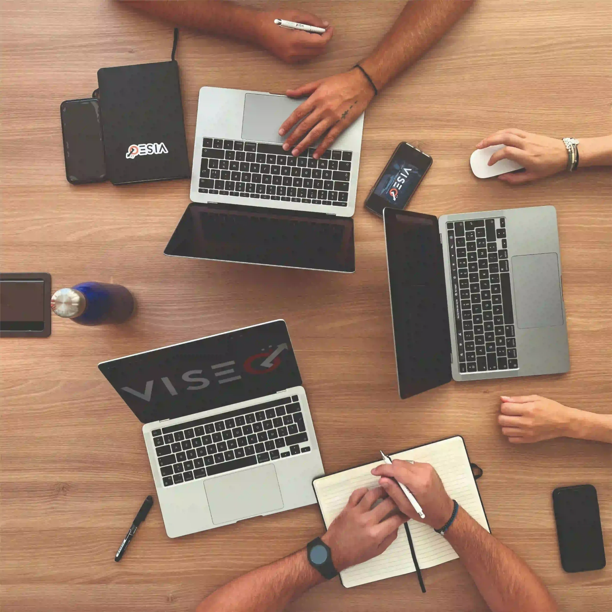 close view of digital marketing in Kottayam laptop while they are working.